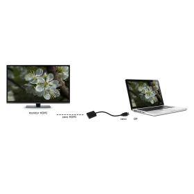 ADATTATORE DISPLAYPORT MASCHIO - HDMI FEMMINA 4Kx2K