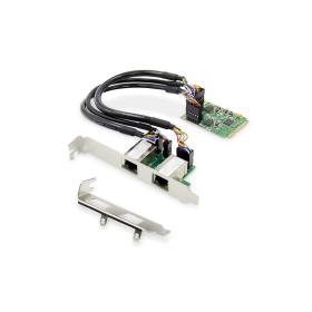 GIGABIT ETHERNET A 2 PORTE MINI PCI EXPRESS CARD SINGLE LANE, LOW PROFILE BRACK
