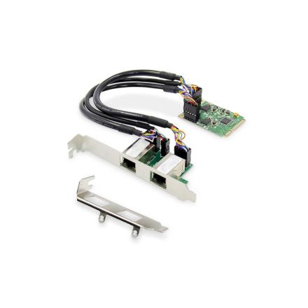 GIGABIT ETHERNET A 2 PORTE MINI PCI EXPRESS CARD SINGLE LANE, LOW PROFILE BRACK