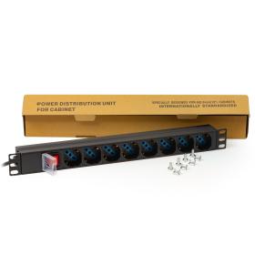 MULTIPRESA ALIMENTAZIONE  PER RACK 19" CON 8 PRESE