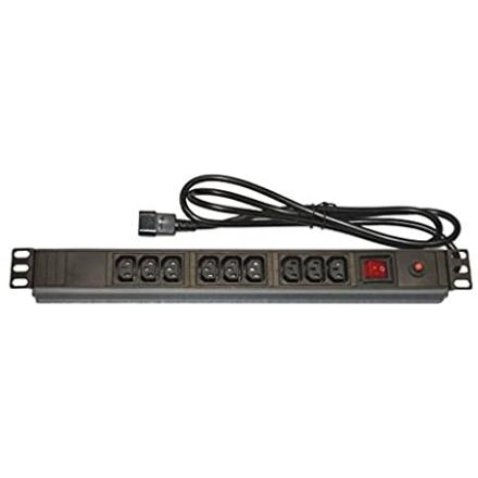 MULTIPRESA 9 PRESE FEMMINA IEC C13 PER ARMANDI RACK 19" SPINA ITALIANO