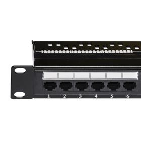 PANNELLO PATCH 19" NON SCHERMATO UTP 24 PORTE 8 POLI RJ45 PER RETI CATEGORIA 6