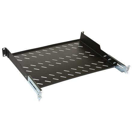 RIPIANO PER ARMADIO 19" 1 UNITA' PROFONDITA' 350 MM. 4 ATTACCHI UNIVERSALE NERO