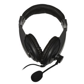 CUFFIA AUDIO CON MICROFONO ORIENTABILE CONNETTORE 2X3,5MM
