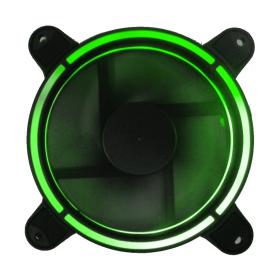 VENTOLA 120X120 12 VOLT CONNETTORE 3 POLI+4 POLI MOLEX LUCE VERDE