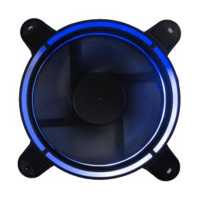 VENTOLA 120X120 12 VOLT CONNETTORE 3 POLI+4 POLI MOLEX LUCE BLU 2