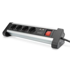 MULTIPRESA DA TAVOLO 4 PRESE SCHUKO 2PRESE USB INTERRUTTORE E SPINA TEDESCA