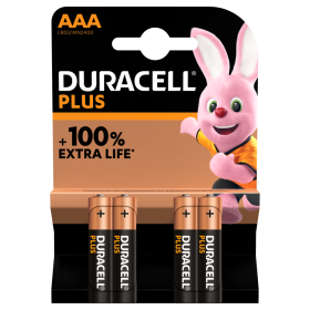 DURACELL  BATTERIE ALKALINE MINISTILO PLUSPOWER MN 2400 CONFEZIONE 4 PZ