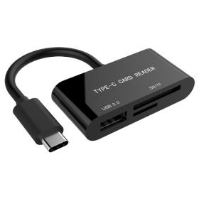 TECHMADE GEMBIRD CARD READER COMPACT USB Type-C SDXC COMBO CARD