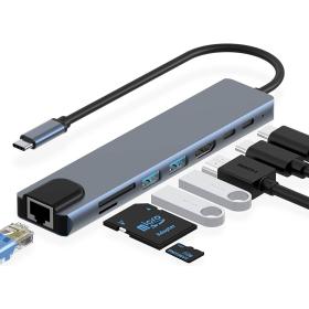 ADATTATORE TYPE-C TO HDTV 8 IN 1
