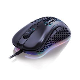 MACH POWER Mouse USB Gaming 6*Tast 6400DPI Black 7*Color Back. RGB