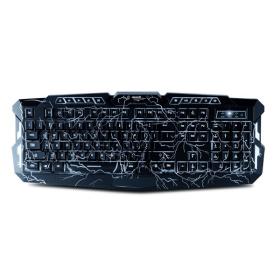 MACH POWER Tastiera USB Gaming 104Tas.+10*Mult. Black 3*Col. Back