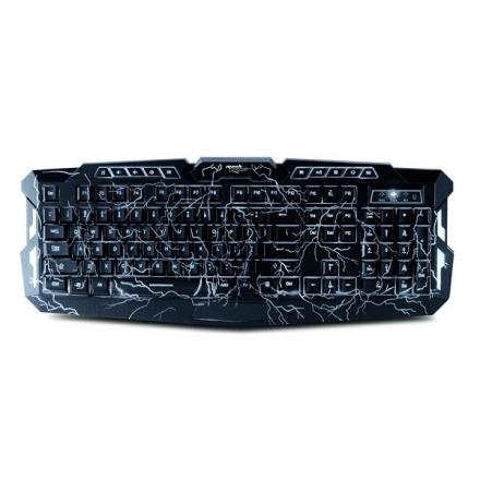 MACH POWER Tastiera USB Gaming 104Tas.+10*Mult. Black 3*Col. Back