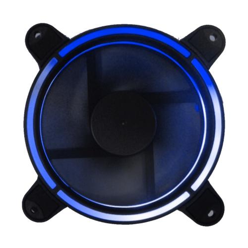 VENTOLA 120X120 12 VOLT CONNETTORE 3 POLI+4 POLI MOLEX LUCE BLU