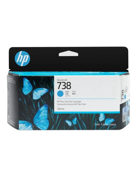 HP 738 - 130 ml - ciano - originale - DesignJet - cartuccia d'inchiostro 498N5A