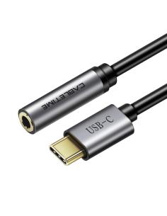 MACH POWER USB-C To AUDIO Female Extension Cable , Black, 10 cm