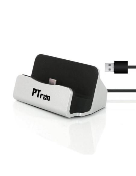PTron Cradle - Type C Pin Dock Silver