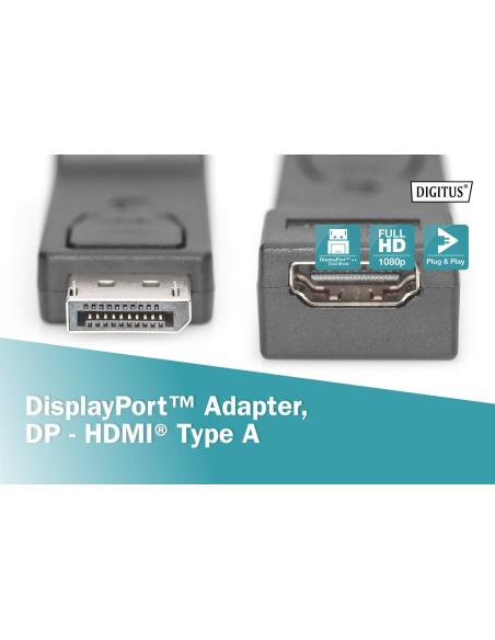 ADATTATORE DISPLAYPORT MASCHIO HDMI FEMMINA DIGITUS