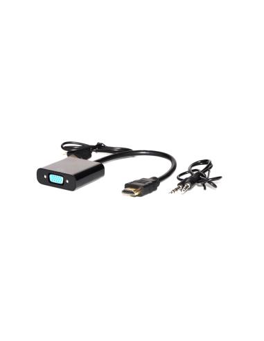 ADATTATORE HDMI® MASCHIO A VGA FEMMINA CON AUDIO 3,5 MM E ALIMENTAZIONE USB