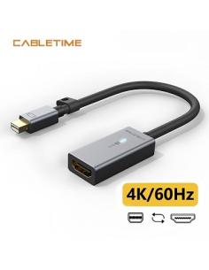 MACH POWER Mini Display Port to HDMI 4k60Hz Adapter, LED, Space Grey, 0.15m