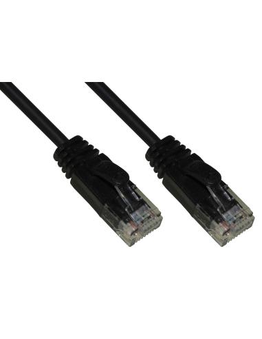 CAVO RETE CATEGORIA 6 NON SCHERMATO UTP COLORE NERO HALOGENFREE MT 2 SLIM