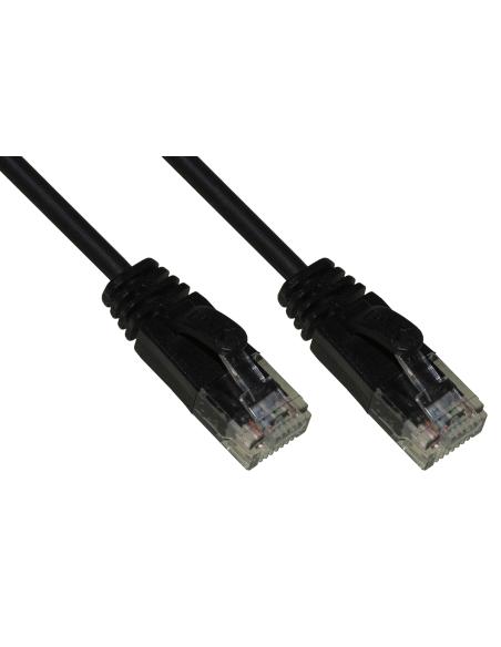CAVO RETE CATEGORIA 6 NON SCHERMATO UTP COLORE NERO HALOGENFREE MT 2 SLIM