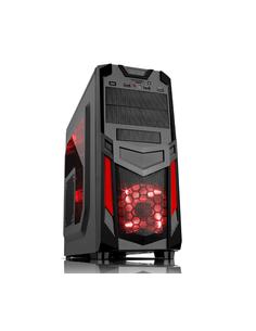 Case INVADER R03 - Gaming Middle Tower, USB3, 12cm red fan, ODD/HDD kit, cardred