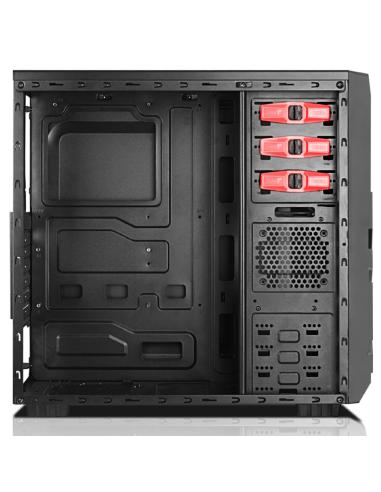 Case INVADER R03 - Gaming Middle Tower, USB3, 12cm red fan, ODD/HDD kit, cardred