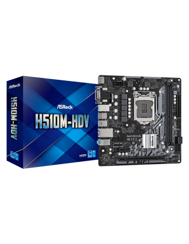 MB ASROCK H510M-HDV LGA-1200 2DDR4 4SATA3 VGA/DVI/HDMI