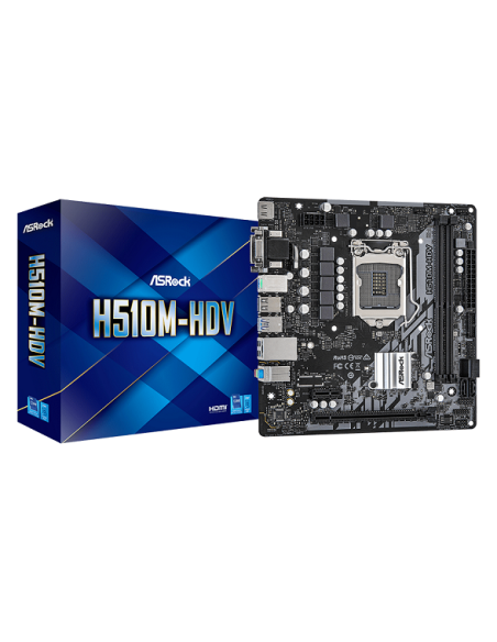 MB ASROCK H510M-HDV LGA-1200 2DDR4 4SATA3 VGA/DVI/HDMI