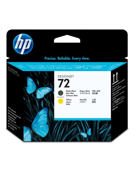 HP TESTINA N.72 NERO OPACO E GIALLO