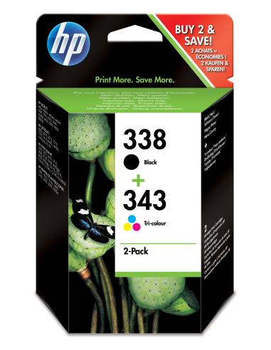 HP MULTIPAK CARTUCCIA 338 BK+ 343 TRICOMIA
