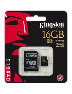 KINGSTON MICROSD 16GB + ADATT classe 10 - siae inclusa
