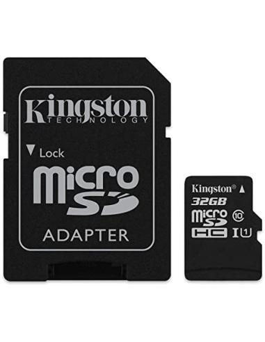 KINGSTON MICROSD 32GB + ADATT classe 10 100mb/s - siae inclusa