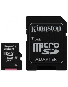 KINGSTON  MICROSD 16GB + ADATT classe 10 100mb/s - siae inclusa