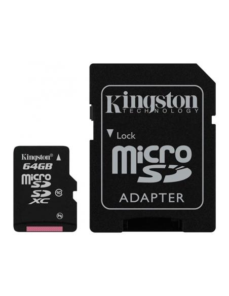KINGSTON  MICROSD 16GB + ADATT classe 10 100mb/s - siae inclusa