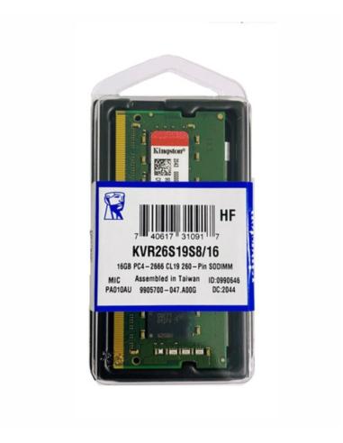 Kingston SODIMM KVR26S19S8/16 Memoria Ram 16Gb 1 Ddr4 2666Mhz