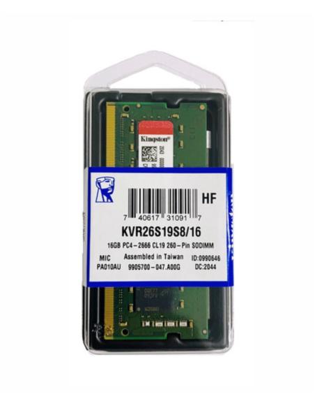 Kingston SODIMM KVR26S19S8/16 Memoria Ram 16Gb 1 Ddr4 2666Mhz