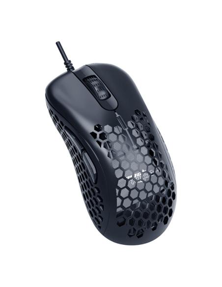 MACH POWER Mouse USB Gaming 6*Tast 6400DPI Black 4*Color Back.
