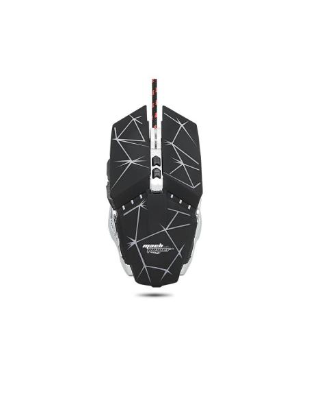 MACH POWER Mouse USB Gaming 7*Tast 3200DPI Star Black 4*Color Back