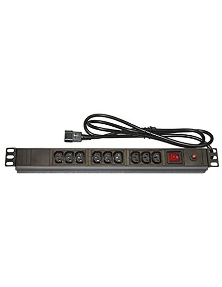 MULTIPRESA 8 PRESE FEMMINA IEC C13 PER ARMANDI RACK 19"