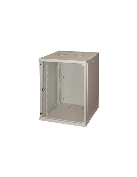 ARMADIO RACK 19" 15 UNITA' DA MURO PER RETI (A)750 X (L)540 X (P) 450 MM GRIGIO