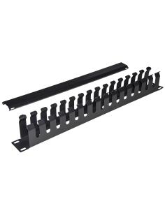 PANNELLO GUIDACAVI PER ARMADI RACK 19" 1U A GABBIA NERO 483X42X70 MM IN METALLO