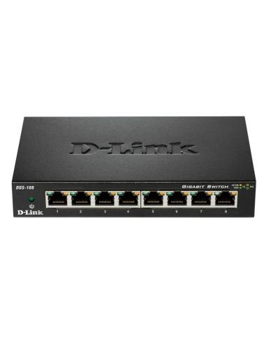 D-LINK SWITCH 8 PORTE 10/100/1000 METAL CASE