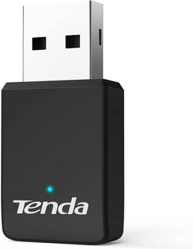 TENDA U9 ADATT. WIRELESS  AC650 DUAL BAND USB 802.11N/G/B/A/AC, 1 ANTENNA int.