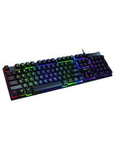 MACH POWER Tastiera USB Gaming 104 Tasti Black RGB Color