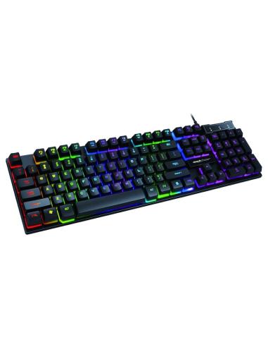 MACH POWER Tastiera USB Gaming 104 Tasti Black RGB Color