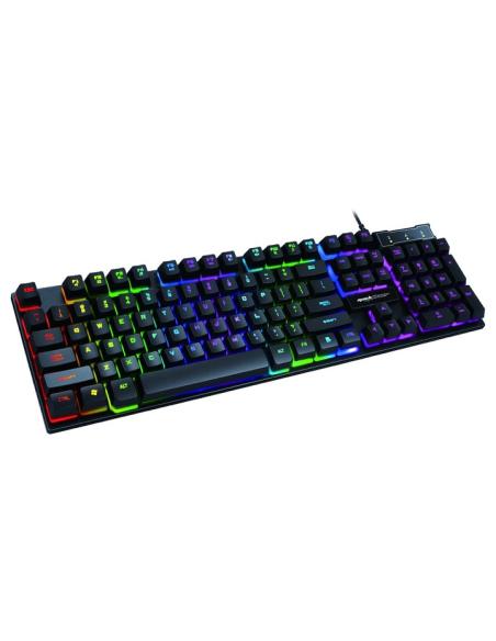 MACH POWER Tastiera USB Gaming 104 Tasti Black RGB Color