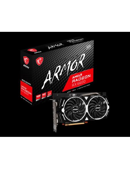 VGA Gaming MSI AMD RADEON RX 6600 ARMOR 8GB DDR6 256bit HDMI IN ABBINAMENTO MB