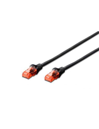 CAVO RETE UTP CAT 6 NON SCHERMATO MT 0,5 NERO